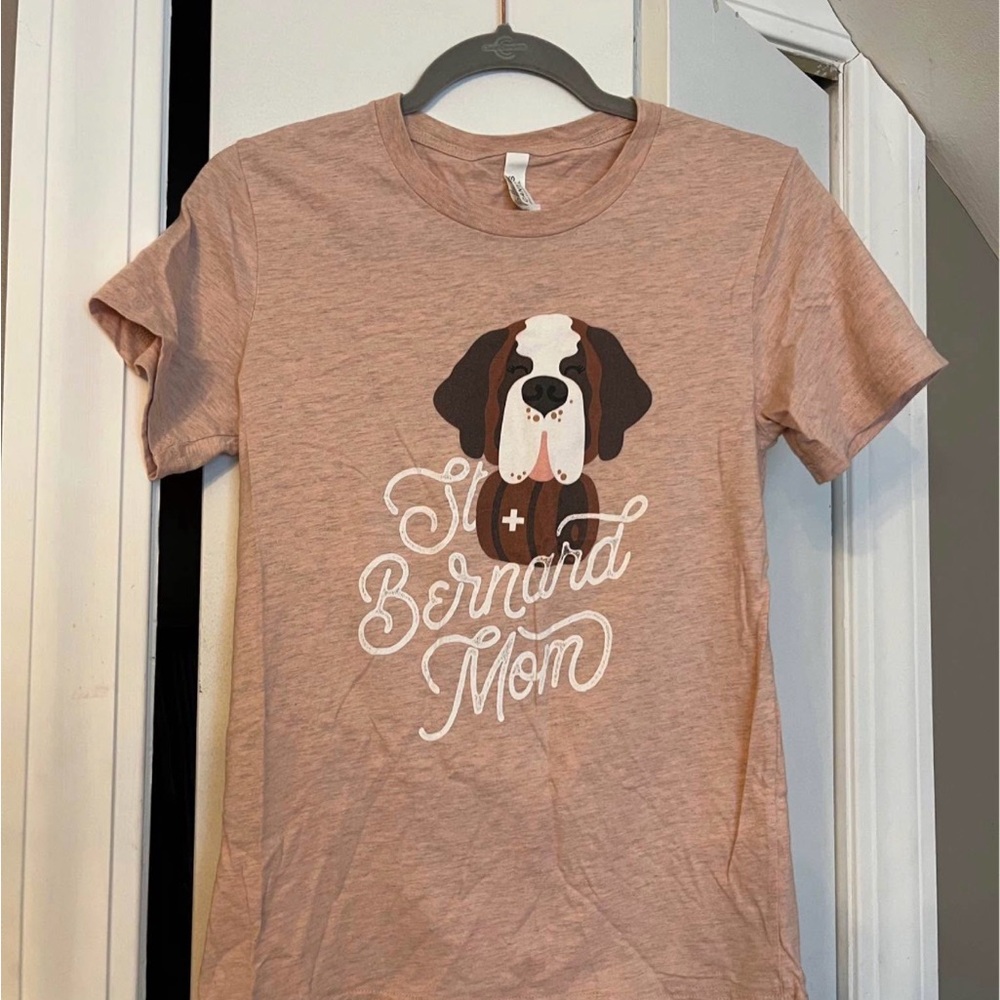 Bella Canvas Soft Pink T-Shirt St. bernard Mom